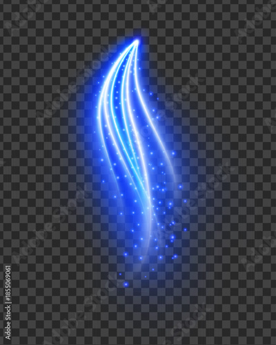 Blue neon light effect