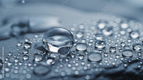Water Droplets Condensing on a Cool Stone Surface