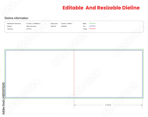 brochure Dieline Half Folded dieline template box dieline die lines packaging custom dieline  box cardboard box dieline pizza box dieline printable product packaging layout,
