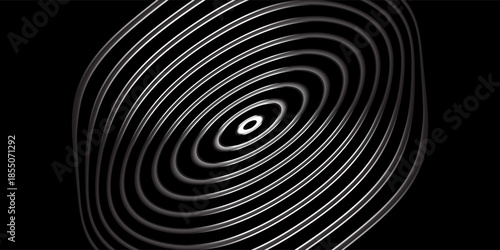 Seamless circular lines pattern radio wave background, radio wave illustration background.