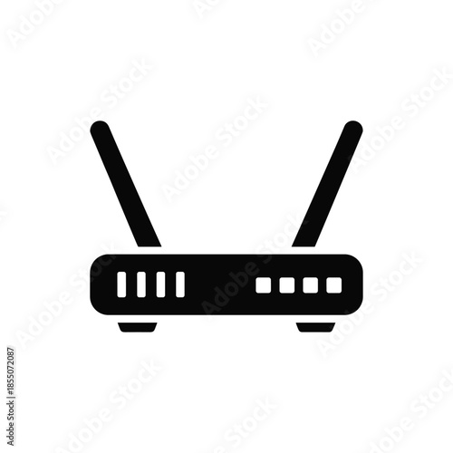 wi fi router icon on white background.