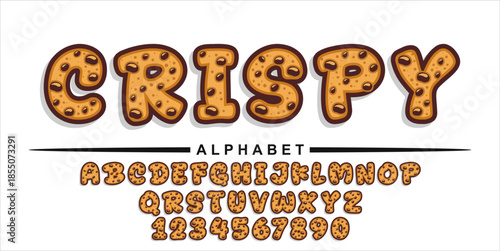 Crispy Cookie Alphabet and Numbers Font