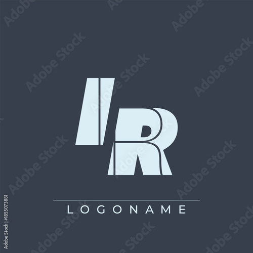 A sophisticated and professional logo design featuring the initials IR in a bold sans serif typeface suitable for various business branding purposes