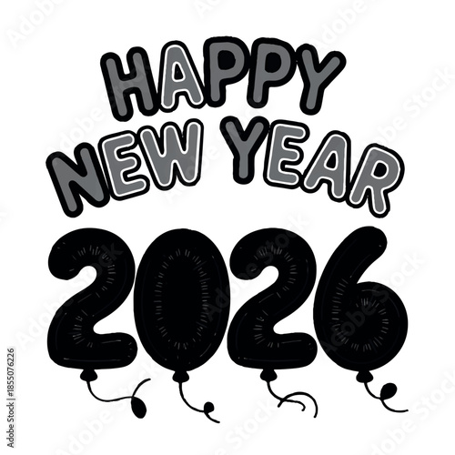 Hello 2026 celebration clock fireworks new year greeting