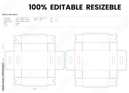 boxes with lid hand holes dieline template box dieline die lines packaging custom dieline  box cardboard box dieline pizza box dieline printable product packaging layout,