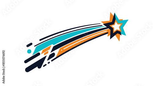 Colorful Abstract Shooting Star Graphic Design