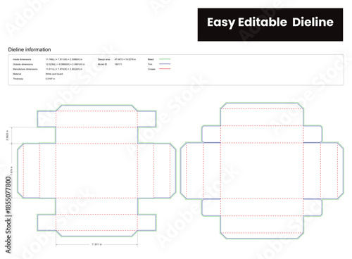 lid and base box dieline template box dieline die lines packaging custom dieline  box cardboard box dieline pizza box dieline printable product packaging layout,