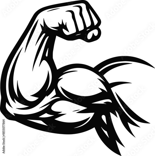Power Muscle Editable Vector AI File | Adobe Illustrator | Export to SVG, EPS, PDF, PNG, DXF, JPEG