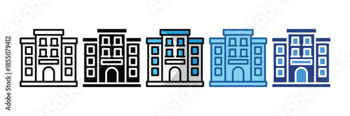 Apartment  Icon Set Multiple Style Collection