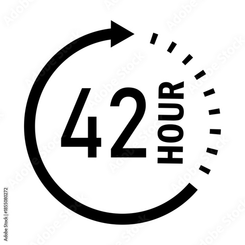 Forty two hour countdown timer icon