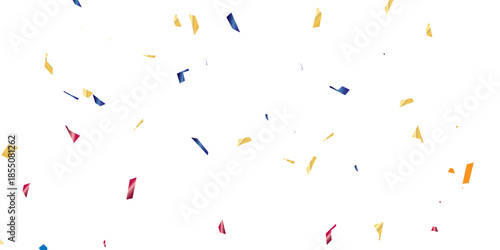  colorful confetti celebration against a clean white background