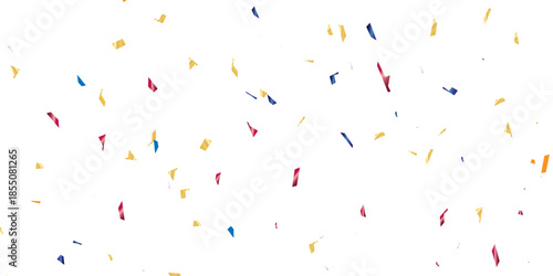  colorful confetti celebration against a clean white background