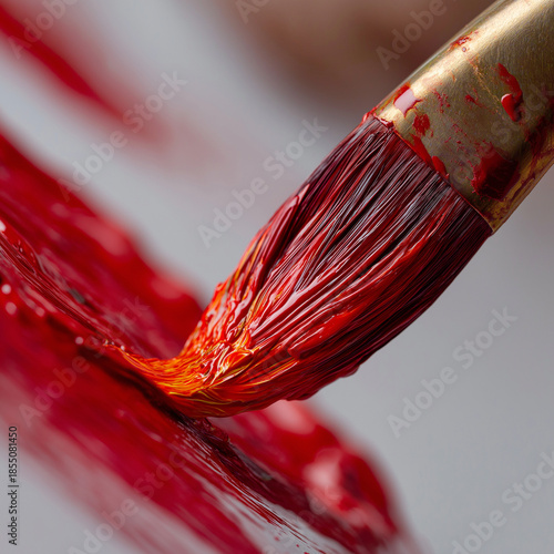 red paint brush
