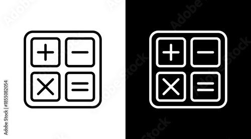 Calculator  White Icon Set Design