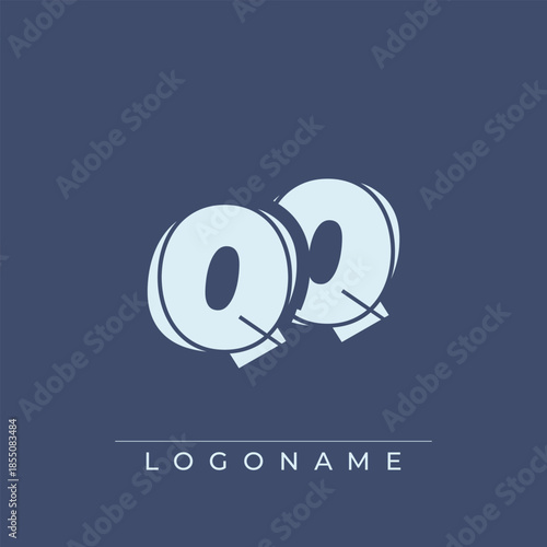 A sophisticated and professional logo design featuring the initials QQ in a bold sans serif typeface suitable for various business branding purposes