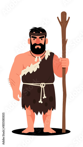 A caveman, vector illustration design