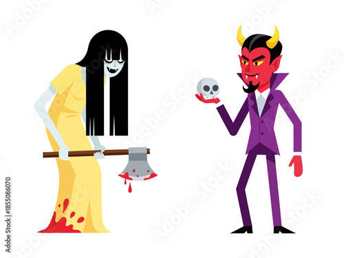 ghosts, vector illustration design