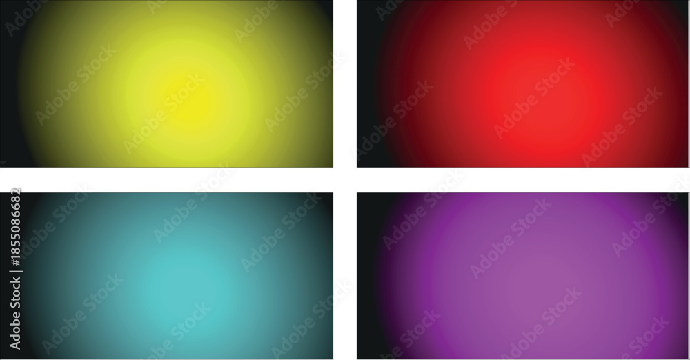 Fototapeta premium Abstract Rectangle Holographic Gradient Set with Glossy Spherical Buttons Designed for Tech, App, and Web Interface Projects