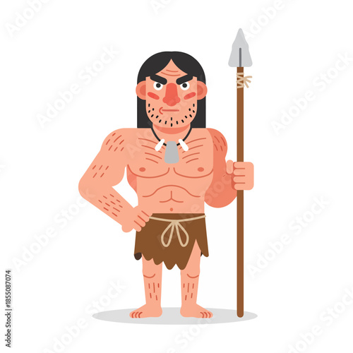 A caveman, vector illustration design