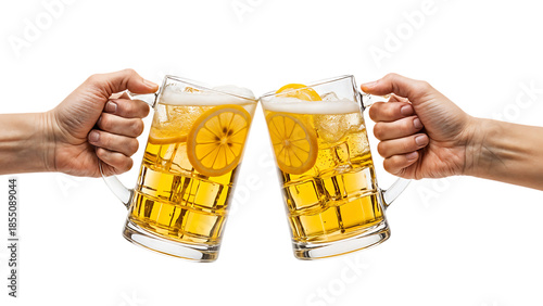 Cheers with Refreshing Lemon Beer Mugs