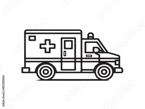 Beautiful ambulance illustration symbolizing fast emergency response