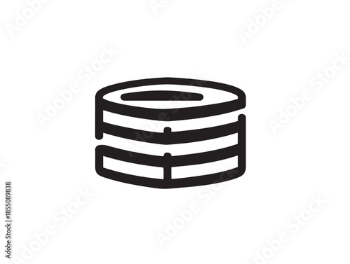 Elegant bakery cake symbol with clean delicious appeal