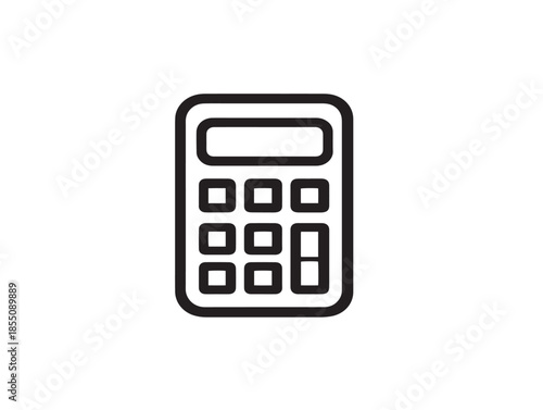 Elegant calculator symbol with clean modern usability look