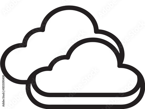 Gorgeous cloud computing illustration with modern tech concept