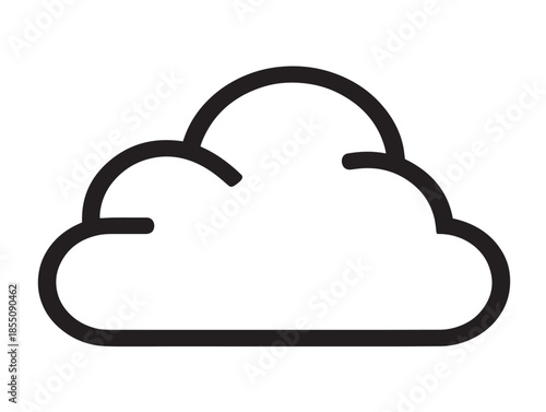 Beautiful cloud services illustration with simple modern elegance