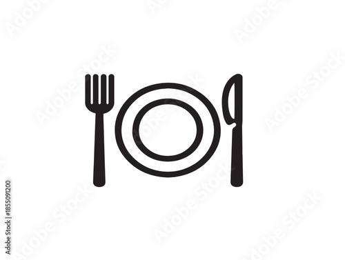 Gorgeous meal dining concept in beautiful minimalist illustration