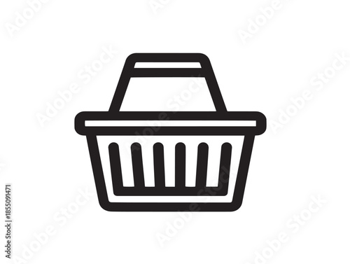 Stunning ecommerce shopping icon with clean modern vector lines