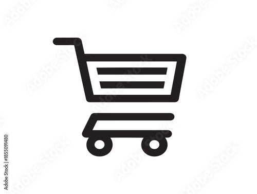 Elegant online store symbol in minimalist digital illustration