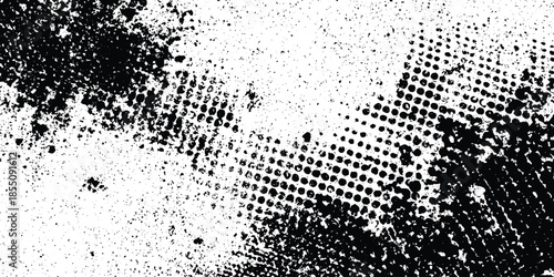 Abstract vintage stone, concrete, dirt, noise surface pattern. Grunge halftone background Vector, black and white error glitch art design grunge background Dot pop art comic sport style vector .