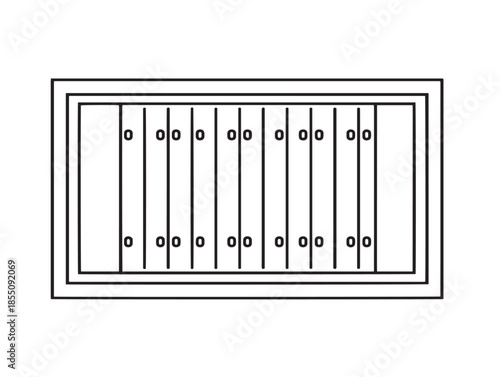 Beautiful sports field symbol in simple geometric design