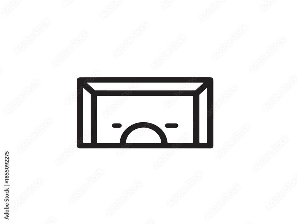 Obraz premium Elegant achievement goal icon with clean minimalist concept