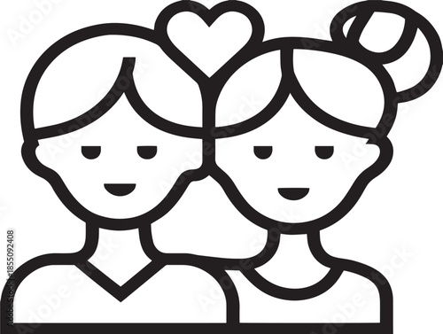 Stunning mothers day tribute icon with simple graceful style