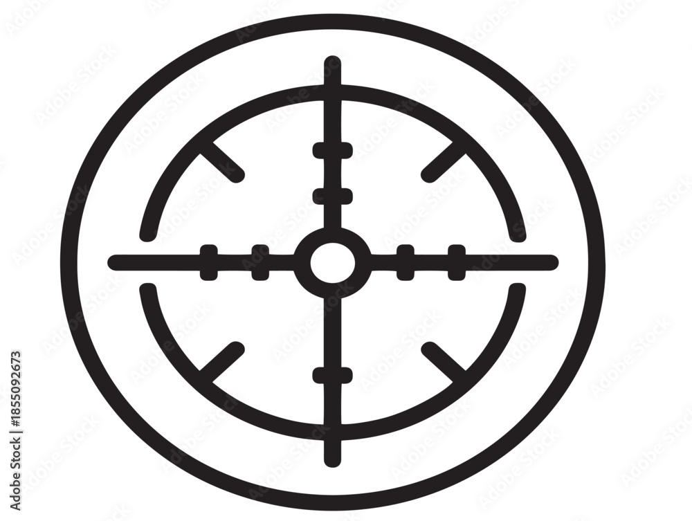 Fototapeta premium Beautiful wildlife hunting symbol in elegant modern style