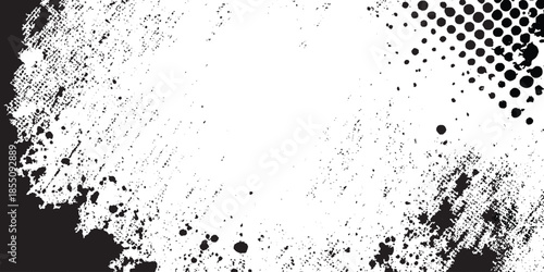 Abstract vintage stone, concrete, dirt, noise surface pattern. Grunge halftone background Vector, black and white error glitch art design grunge background Dot pop art comic sport style vector .