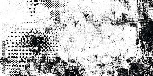 Abstract vintage stone, concrete, dirt, noise surface pattern. Grunge halftone background Vector, black and white error glitch art design grunge background Dot pop art comic sport style vector .