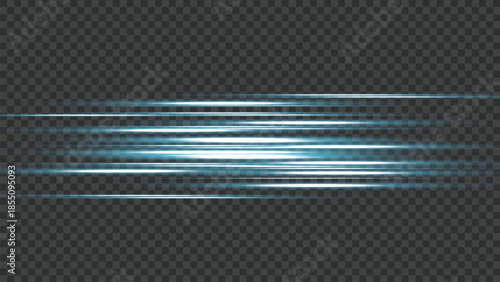 Bright blue glowing horizontal speed lines creating a dynamic light effect