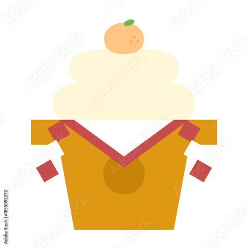 鏡餅 ベクターイラスト 正月 新年 お正月素材 伝統行事 デザイン素材	