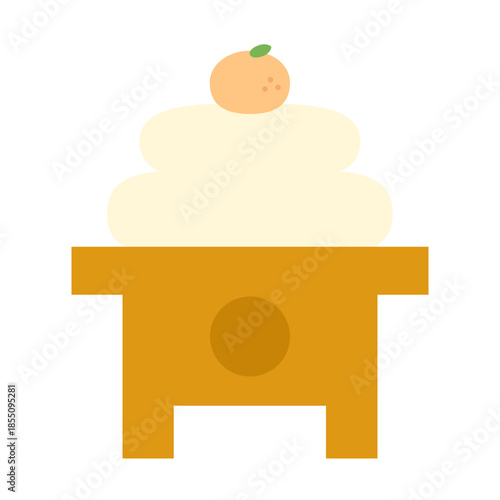 鏡餅 ベクターイラスト 正月 新年 お正月素材 伝統行事 デザイン素材	