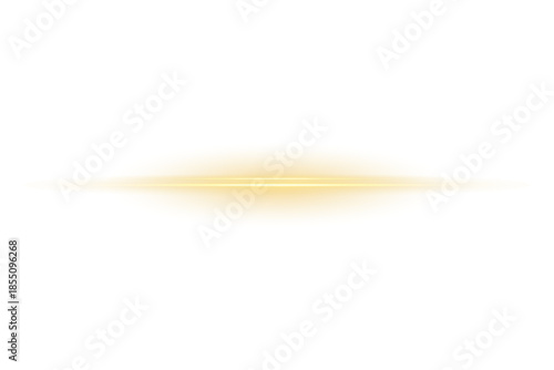 Golden light ray with glowing linear streaks, bright flare ignition, and neon aura ideal for premium design effects, flash overlays, and dynamic lighting accents on transparent backgrounds
