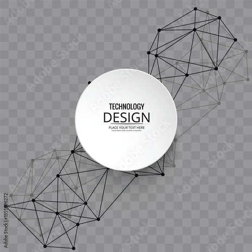 Abstract modern technological wireframe background