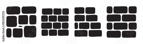 Black irregular rounded shapes pattern forms a unique graphic design element for creative projects and modern artistic compositions.