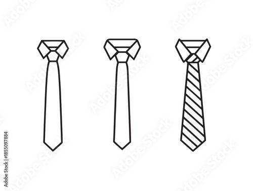 Beautiful Minimalist Tie Icons With A Dynamic And Clean Vector Art Design