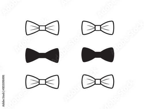 Gorgeous bow tie minimalist icons with a lovely and clean design