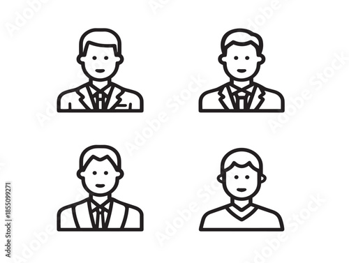 Gorgeous customer support vector icons with a simple minimalist design