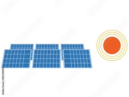 Array of solar panels ready to capture the sun's energy for a renewable power source