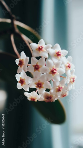 hoya plant in bloom vertical minimal image